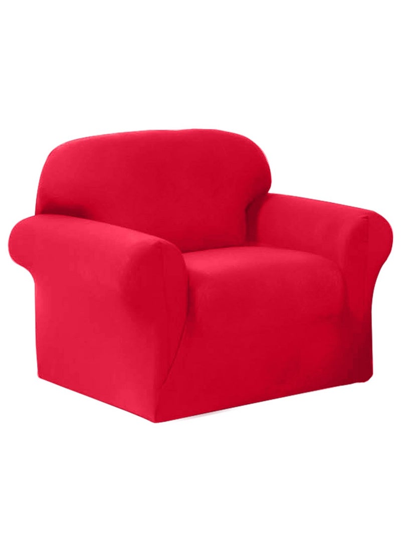 Madison Jersey Sofa Slipcover, Red - Image 1